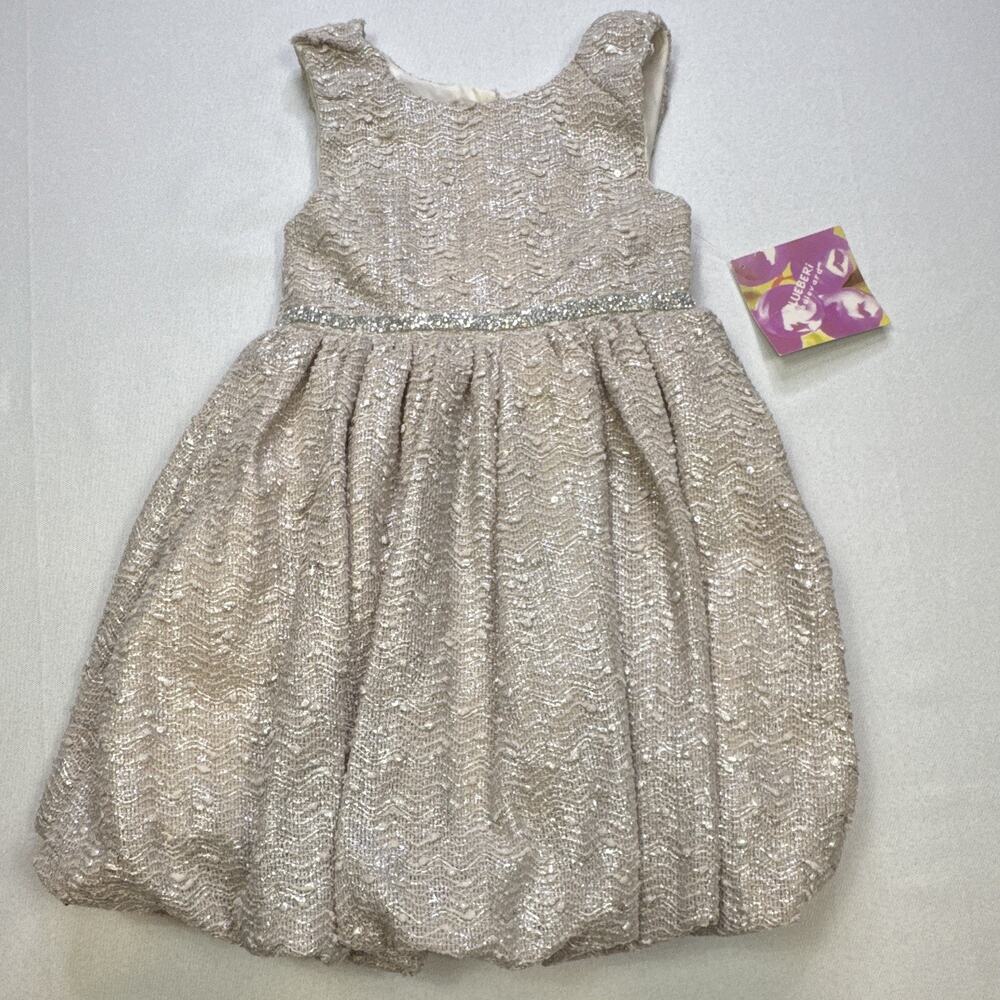Blueberi Boulevard Little Girls Sleeveless Boucle Bubble Dress Size 4T NWT